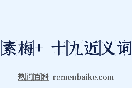 素梅+十九近义词是什么意思的图片